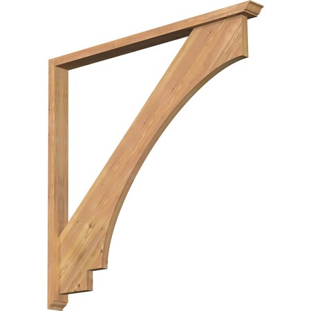 Imperial Traditional Smooth Bracket W/ Offset Brace, Western Red Cedar, 3 1/2W X 44D X 44H